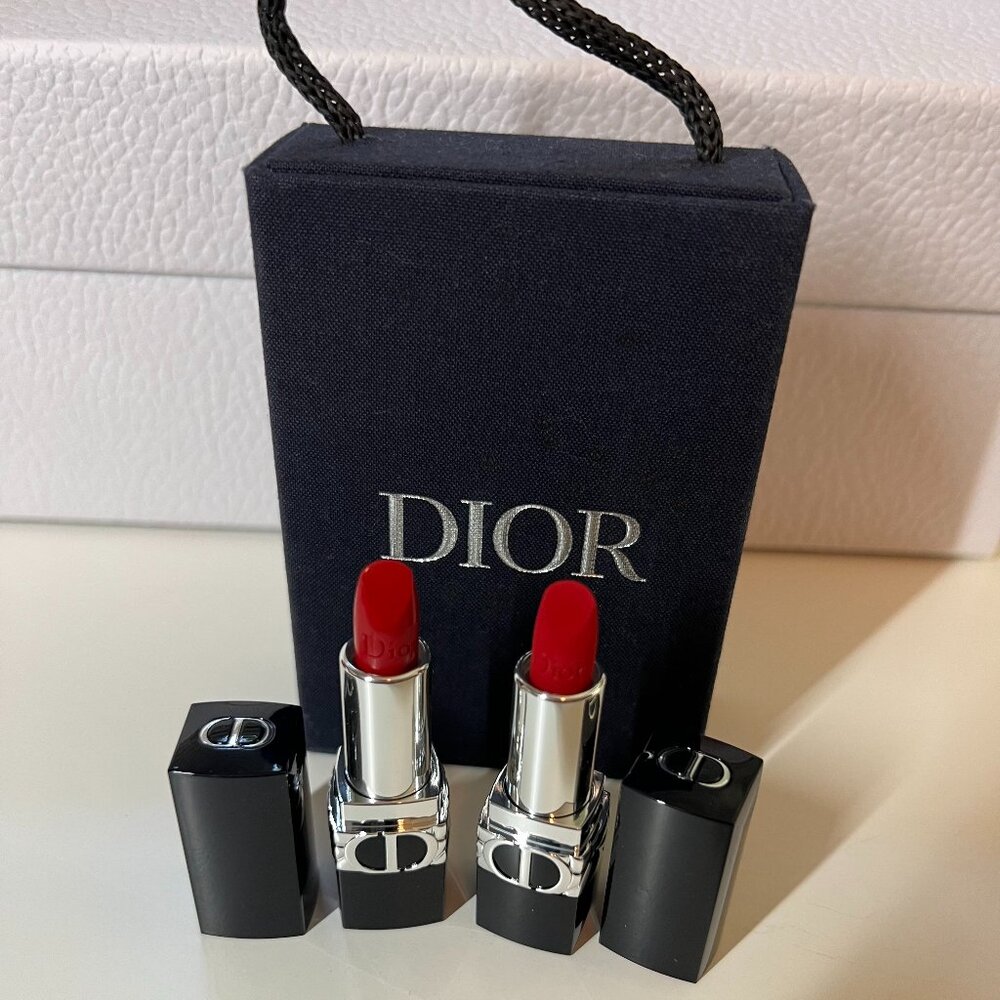Dior Lipstick gift set-999 Satin and 999 Velvet